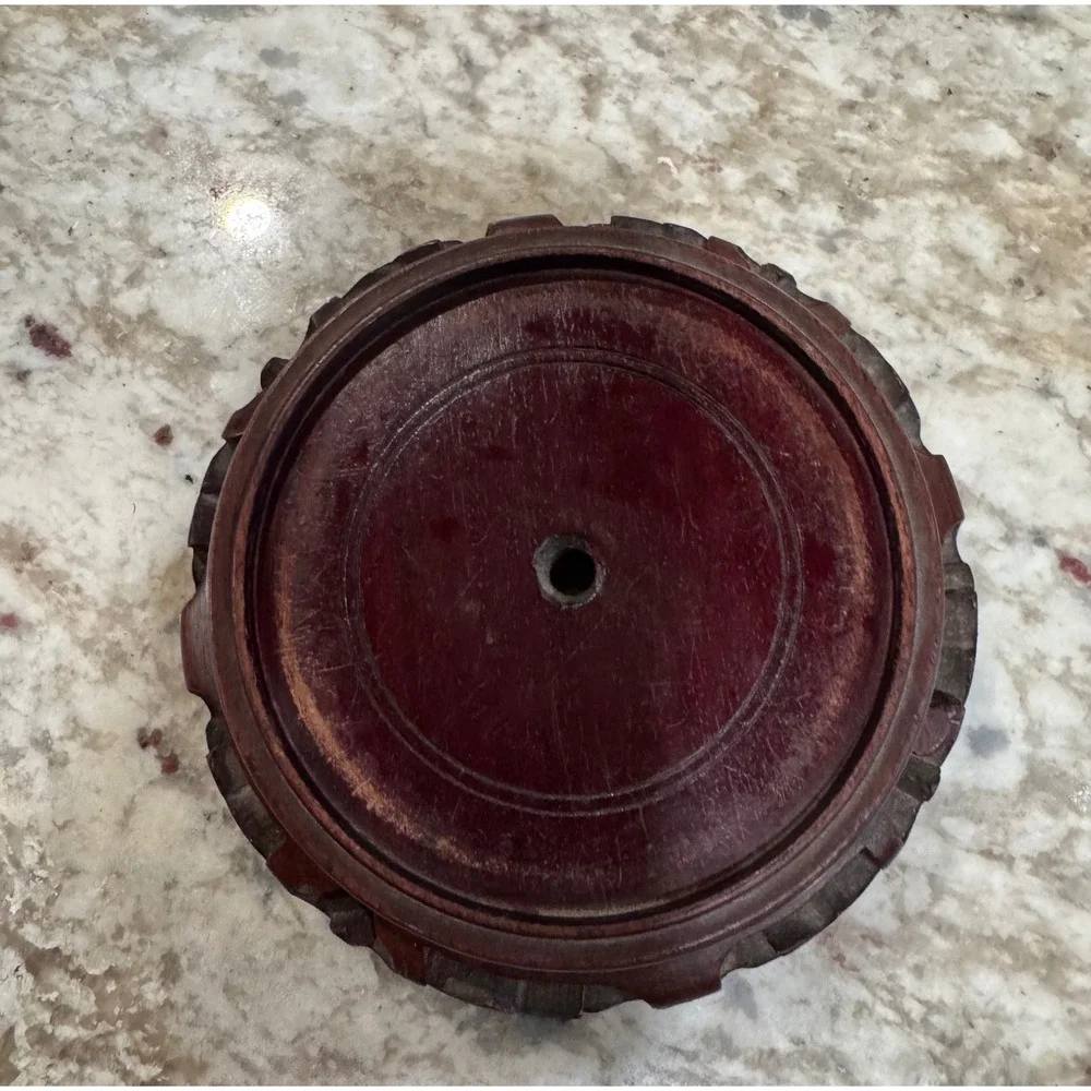 Vintage Chineses Carved Wood lamp Base